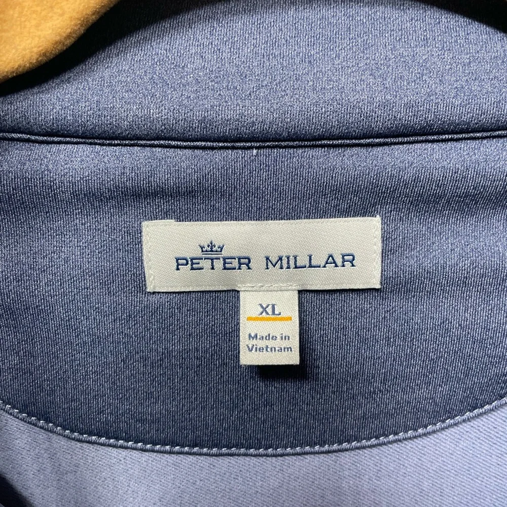 Peter Millar Blue Quarter-Zip Pullover - Picture 4 of 6